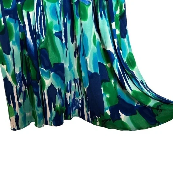 Calvin Klein Multi Colored Watercolor Look Halter Fit and Flare Dress NWT Sz. 10 - Picture 7 of 16